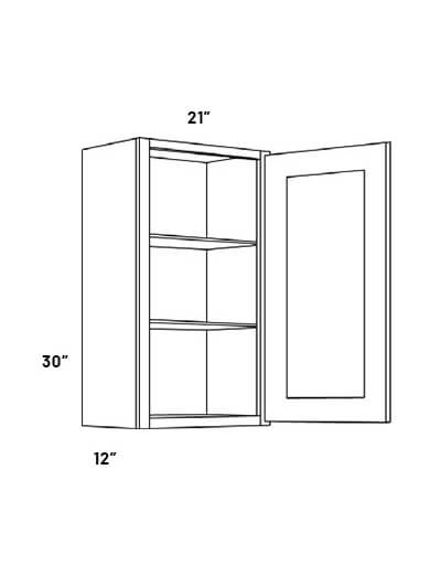 EB23-W2130: Elegant Stone 21×30 Single Door Wall Cabinet