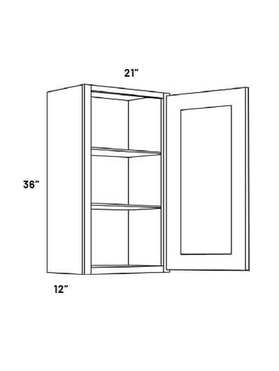 EB23-W2136: Elegant Stone 21×36 Single Door Wall Cabinet