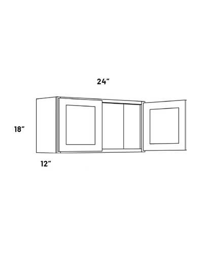 EB23-W2418: Elegant Stone 24×18 Double Door Wall Cabinet