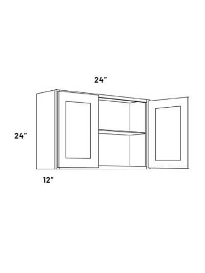 EB23-W2424: Elegant Stone 24×24 Double Door Wall Cabinet