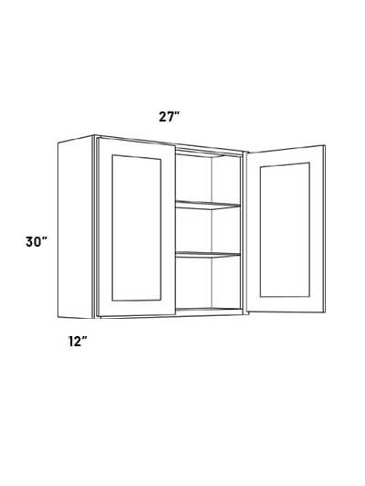 EB23-W2730: Elegant Stone 27×30 Double Door Wall Cabinet
