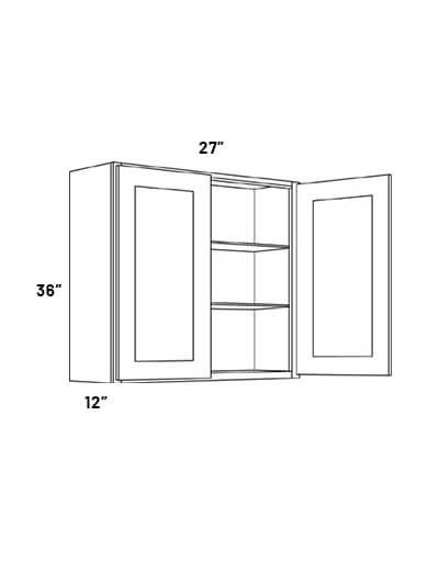 EB23-W2736: Elegant Stone 27×36 Double Door Wall Cabinet