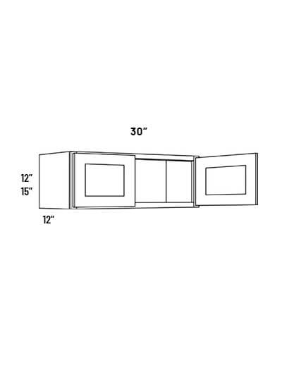 EB23-W3012: Elegant Stone 30×12 Double Door Wall Cabinet