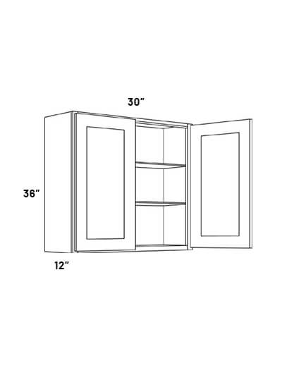 EB23-W3036: Elegant Stone 30×36 Double Door Wall Cabinet