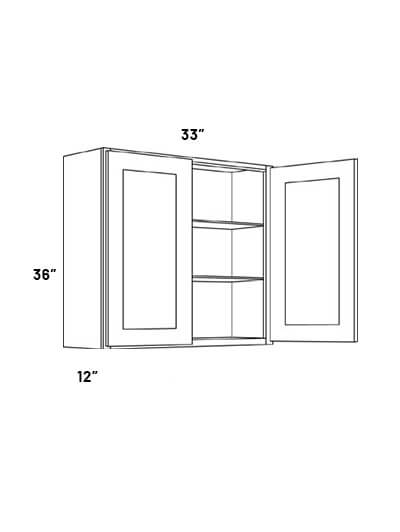 EB23-W3336: Elegant Stone 33×36 Double Door Wall Cabinet