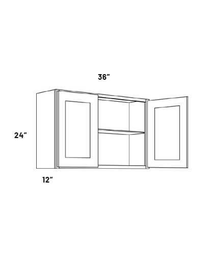 EB23-W3624: Elegant Stone 36×24 Double Door Wall Cabinet