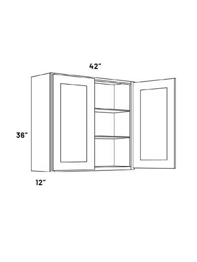 EB23-W4236: Elegant Stone 42×36 Double Door Wall Cabinet