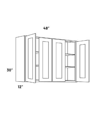 EB23-W4830: Elegant Stone 48×30 Double Door Wall Cabinet