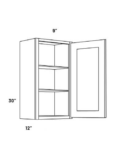 EB23-W930: Elegant Stone 9×30 Single Door Wall Cabinet