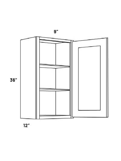 EB23-W936: Elegant Stone 9×36 Single Door Wall Cabinet