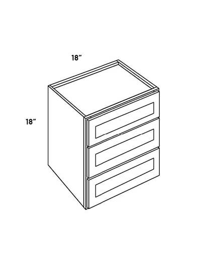 EB23-WD1818: Elegant Stone – Straight Top 3 Drawer Of Counter Cabinet