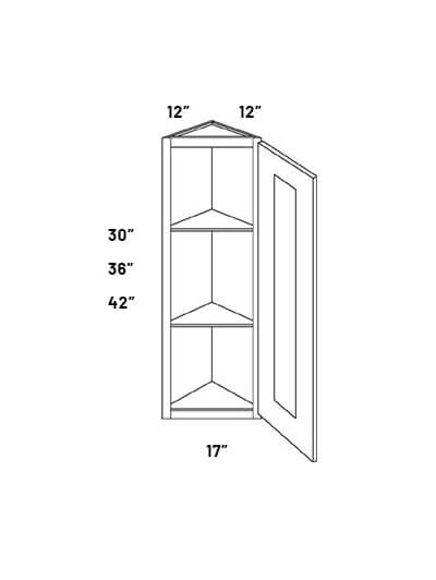 EB23-WEC1242: Elegant Stone – 42″H Single Door Wall End Cabinet