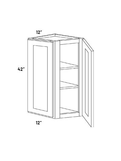 EB23-WECD1242: Elegant Stone – 42″H Double Door Wall End Cabinet