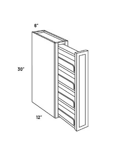 EB23-WSP18: Elegant Stone – 30″ High Wall Spice Cabinet with Pull Out
