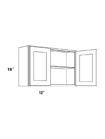 L10-W2718: Luxor White 27″ Double Door Wall Cabinet