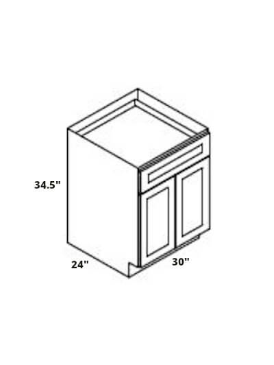 AZ-B30B: Champagne Shaker 30″ 1 Drawer 2 Door Base Cabinet