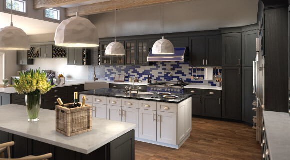 Greystone Shaker 10x10 Kitchen Cabinet | CabinetSelect.com