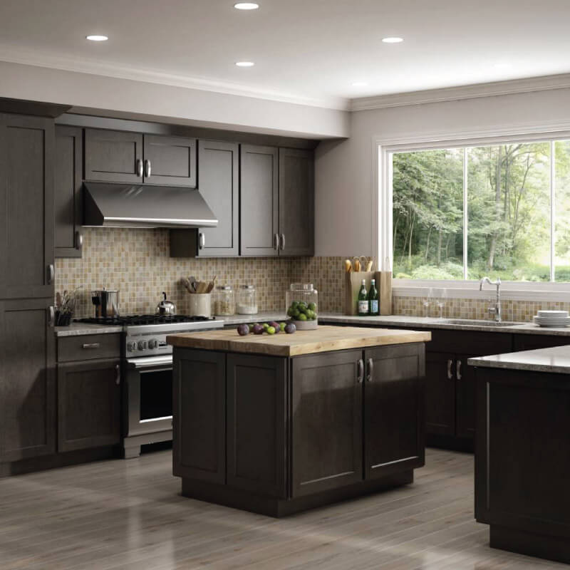 Luxor Smokey Grey Kitchen Mid | CabinetSelect.com