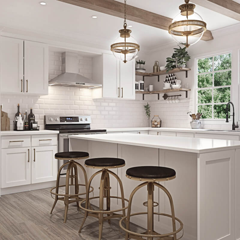 Luxor White Cabinet | CabinetSelect.com