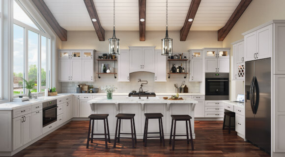 Shaker Dove 10x10 Kitchen Cabinet | CabinetSelect.com