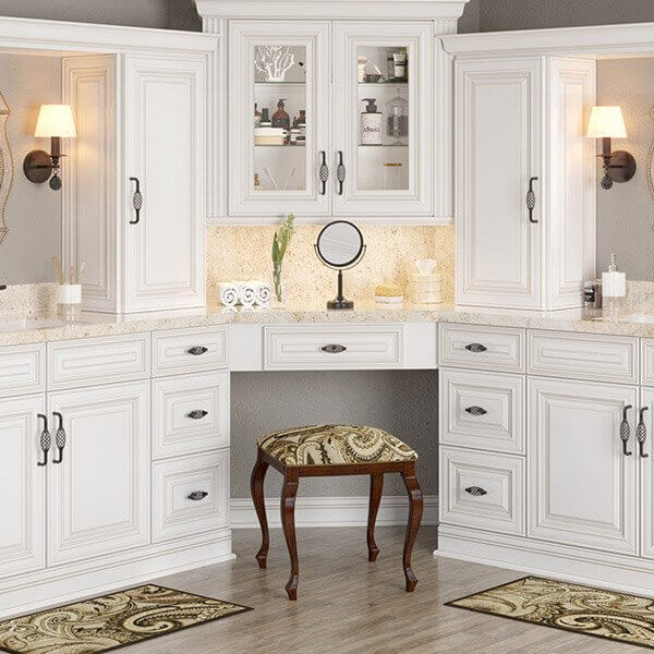 White Cabinets Bathroom