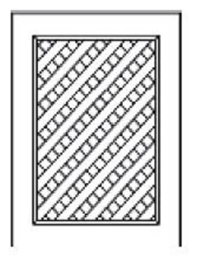 TW-SB36B-ND-SP: Uptown White 36″ Lattice Door For Sink & Base Cabinet