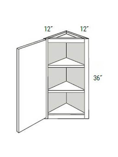 Bay Shaker Grey 12×36 Single Door Angle Wall Cabinet