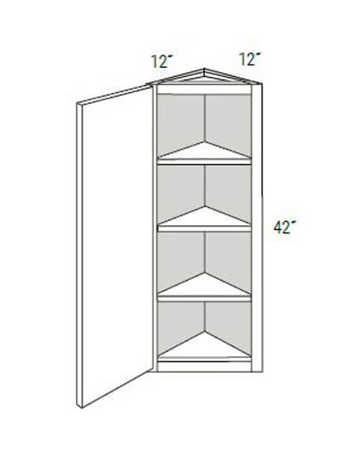 Bay Shaker Grey 12×42 Single Door Angle Wall Cabinet