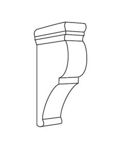 UB-CB: Upton Brown Corbel 3″W x 10 3/4″H