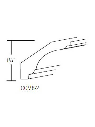 UB-CCM8-2: Upton Brown Cove Crown Molding