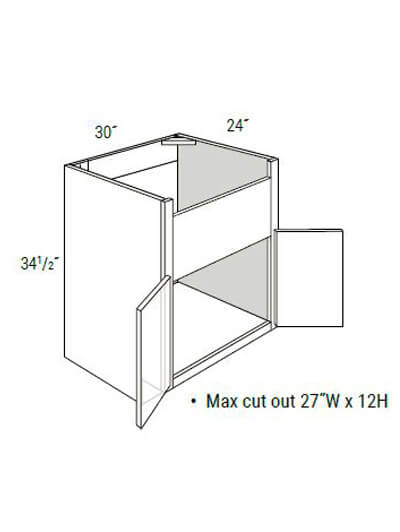 UB-FSB30B: Upton Brown Farm Sink Base, 2 Doors