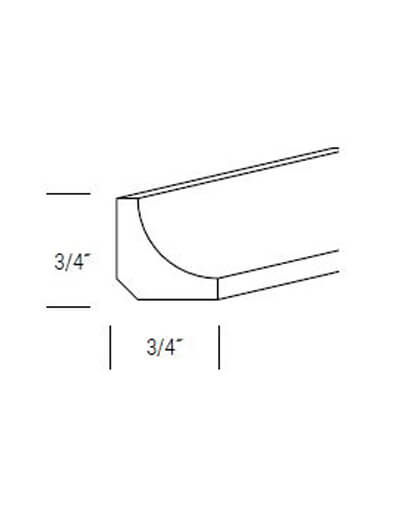 UB-ICM8: Upton Brown Inside Corner Molding 96″ L