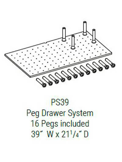 Bay Shaker Light Grey Peg Drawer System