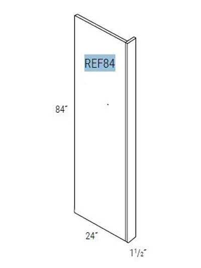 UB-REF84: Upton Brown Refrigerator End Panel 1/2″ x 24″ x 84″W/ 1 1/2″ Stile