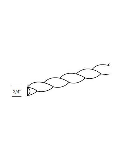 Bay Shaker Light Grey 96″ Rope Molding