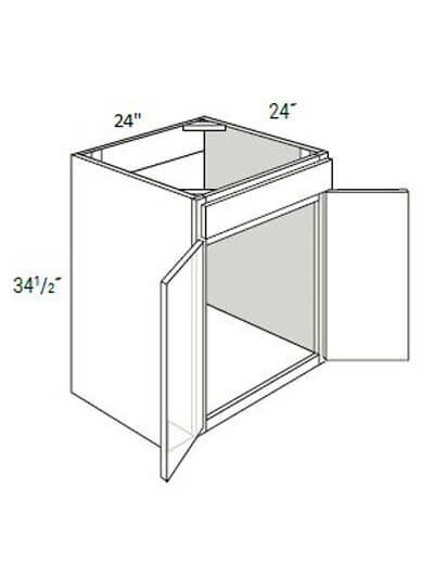 UB-SB24B: Upton Brown Double-Door Sink Base Cabinet 24″W