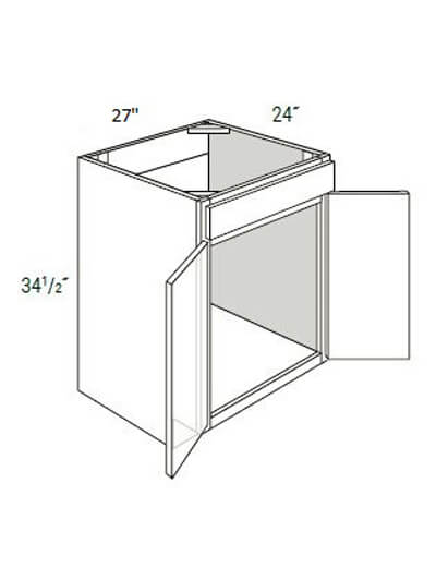 Bay Shaker Grey 27″ Double-Door Sink Base Cabinet