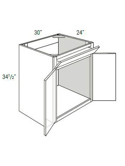 UB-SB30B-1TILT: Upton Brown Double-Door Sink Base Cabinet w/ Tiltout Tray 30″W