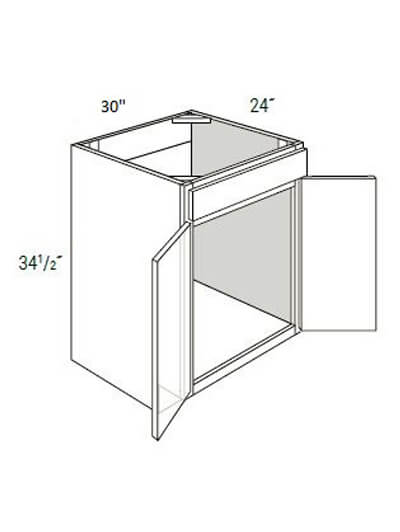 Bay Shaker Grey 30″ Double-Door Sink Base Cabinet