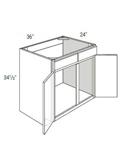 UB-SB36: Upton Brown Double-Door Sink Base Cabinet 36″W