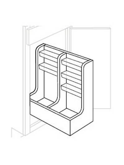 Bay Shaker Light Grey Pullout for Single and Double-Door Vanity Cabinet