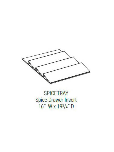 Bay Shaker Grey Spice Drawer Insert