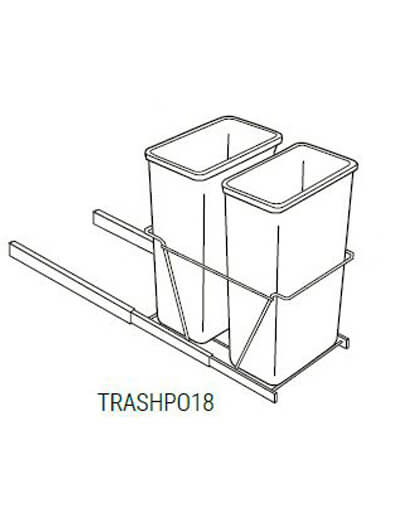 UB-TRASHPO18: Upton Brown Trash Bin Pullout