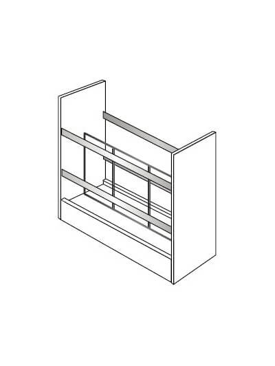 Bay Shaker Grey Base Tray Divider Pull Out