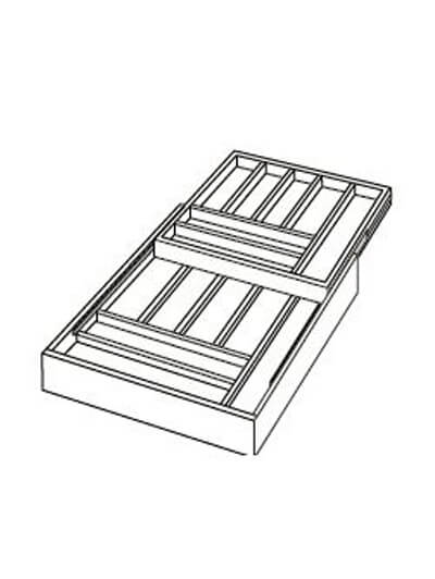 Bay Shaker Greystone Two-Tier Cutlery Drawer
