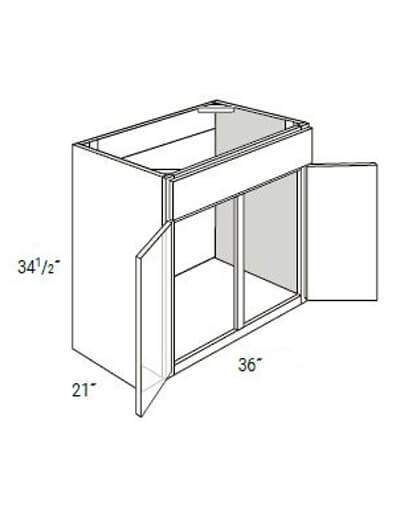 UB-V3621: Upton Brown Double-Door Vanity Cabinet 36″W