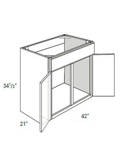 Bay Shaker Light Grey 42″ Double-Door Vanity Cabinet 42″W