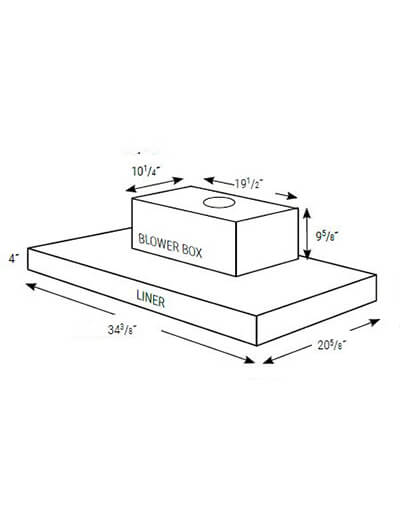 UB-VLB36: Upton Brown V Liner with Blower