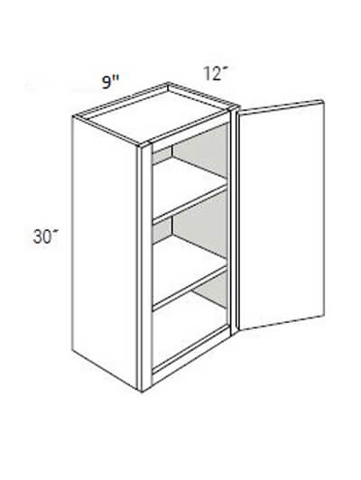Bay Shaker White 9×30 Single Door Wall Cabinet