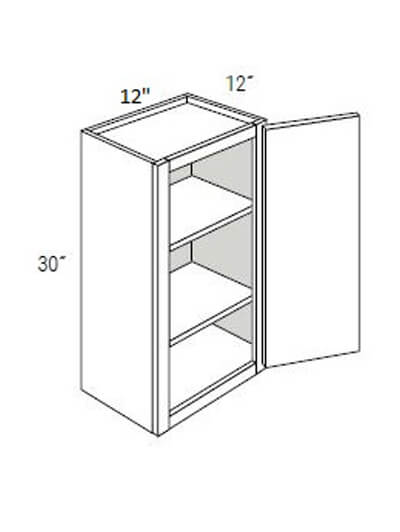 UB-W1230: Upton Brown Single Door Wall Cabinet 12″W x 30″H
